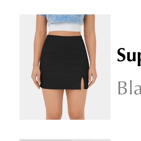 HALARA Super High Waisted Split Hem Bodycon Mini Casual Skirt - Picture 1 of 5